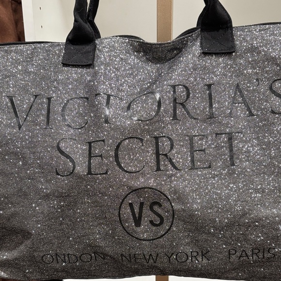 Victoria's Secret Sparkling Tote - Silver and Black - Picture 2 of 2